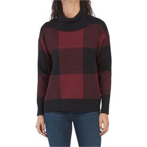 ⚫🔴 NWT ⚫🔴 TAHARI Buffalo Plaid Check Turtleneck Sweater